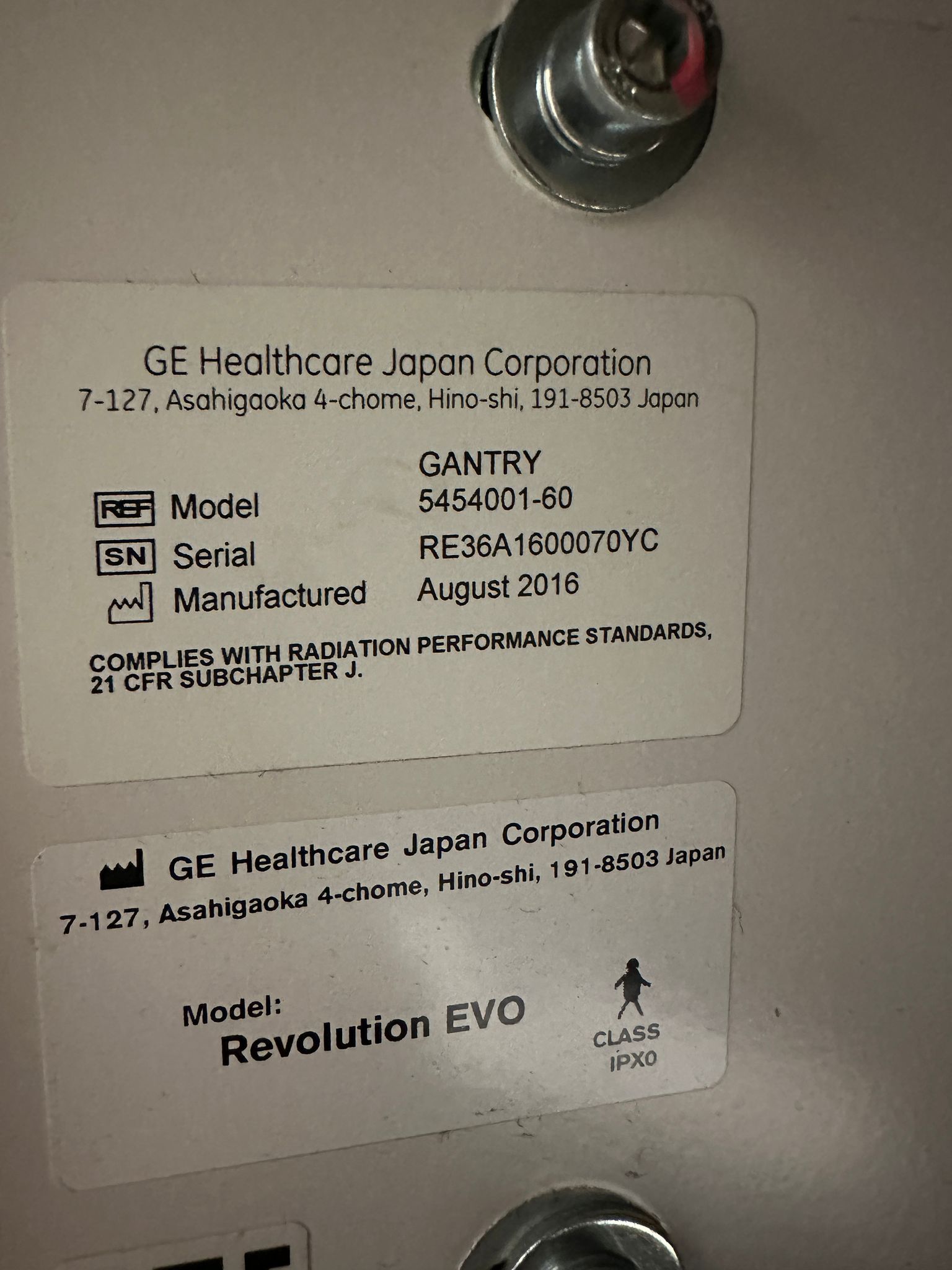 Revolution Evo 128-Slice CT Scanner Image