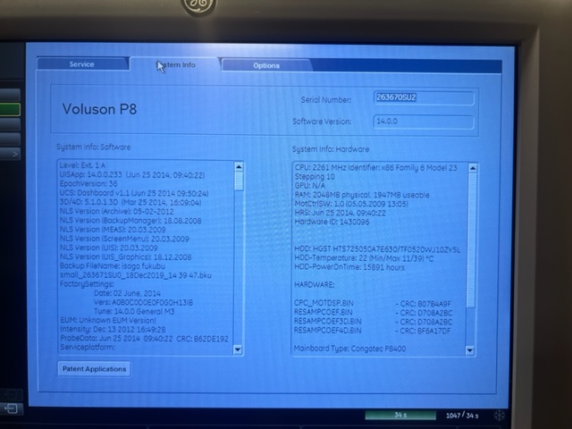 GE Voluson P8 Ultrasound Image