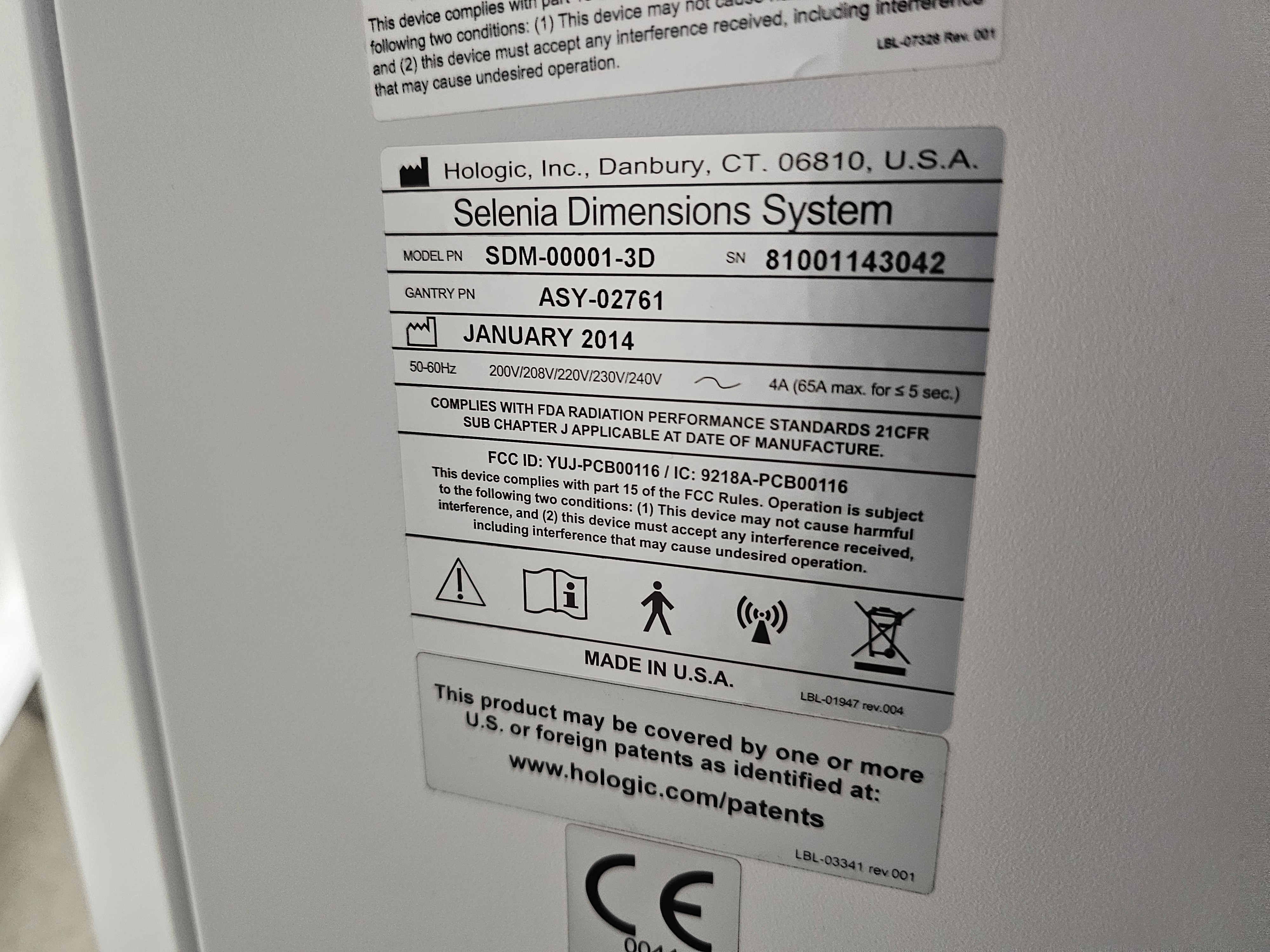 Hologic Selenia Dimensions Mammography System w/Tomo Image