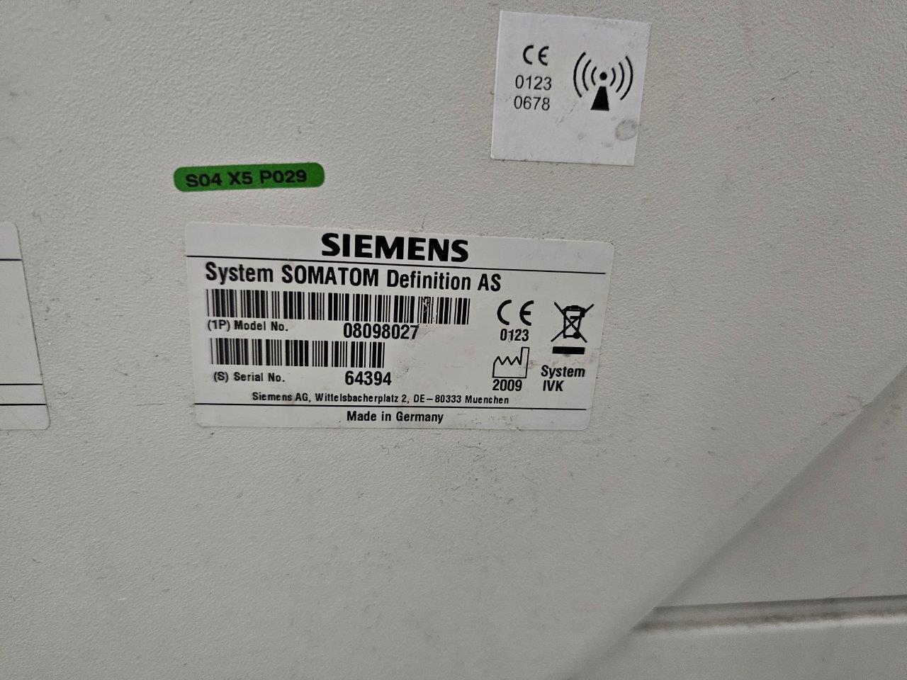 Siemens Definition AS 64 Slice CT Scanner Image