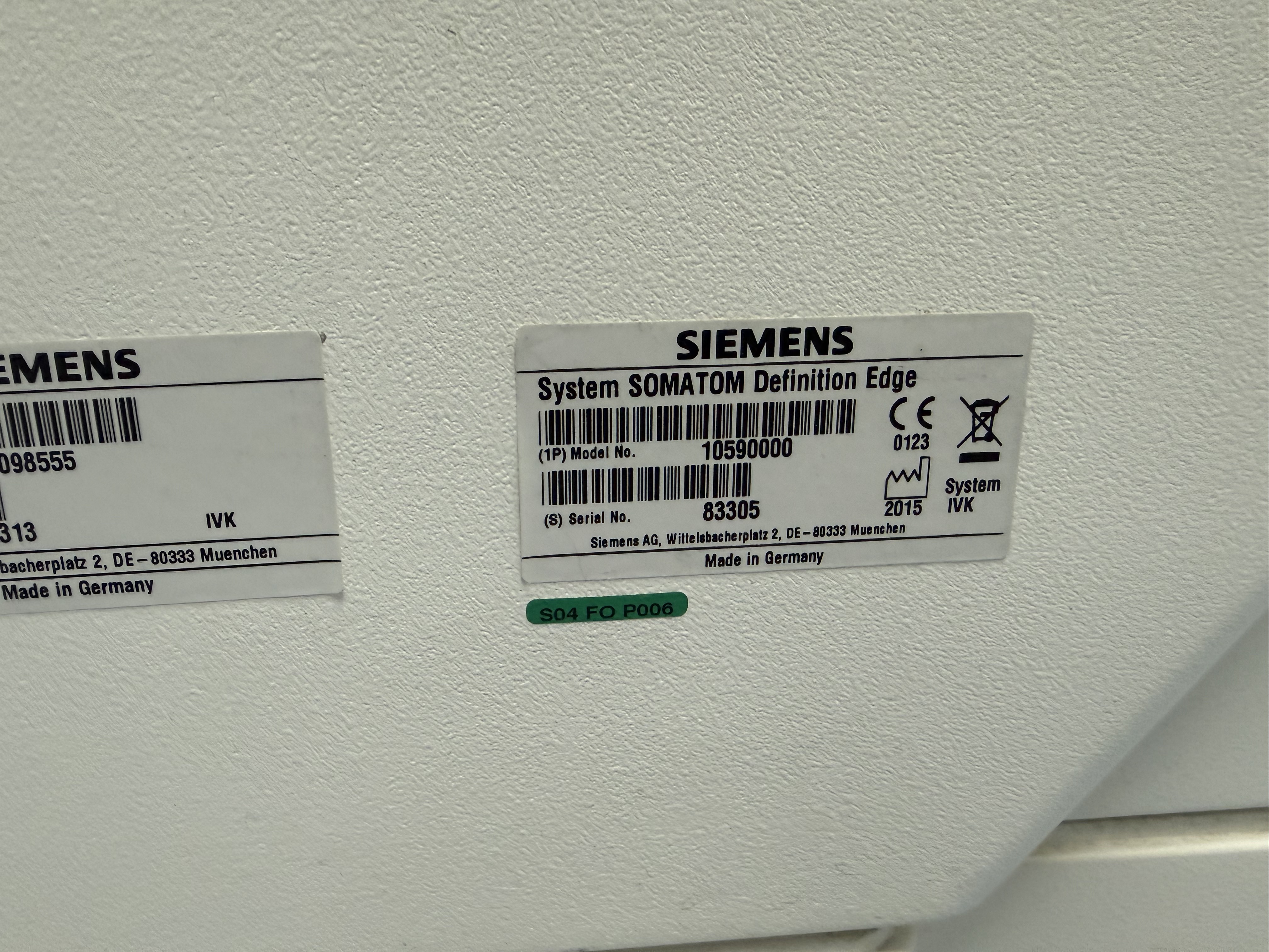 Siemens Definition Edge 128 Slice CT Scanner Image