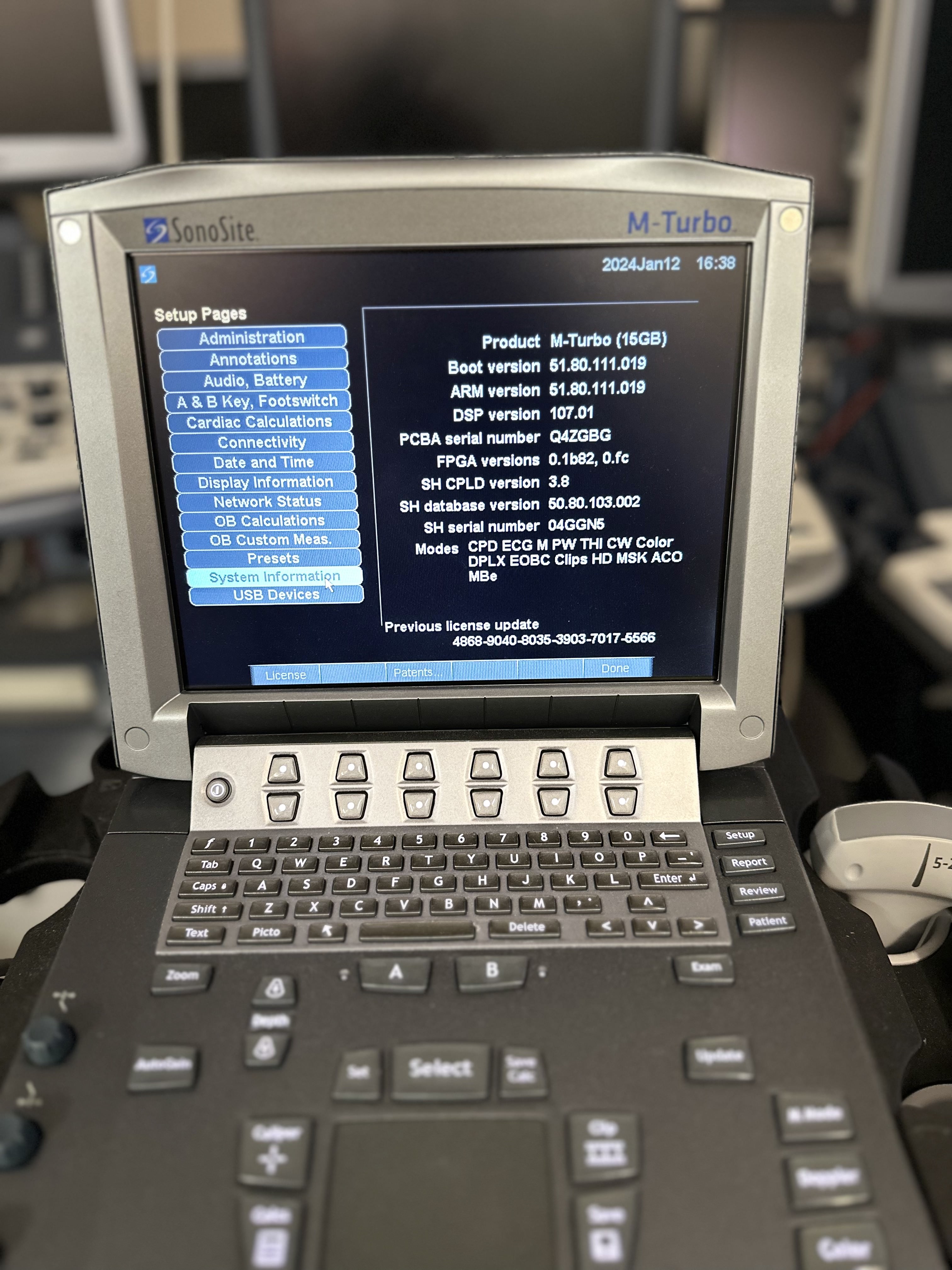 Sonosite M-Turbo Portable Ultrasound Image