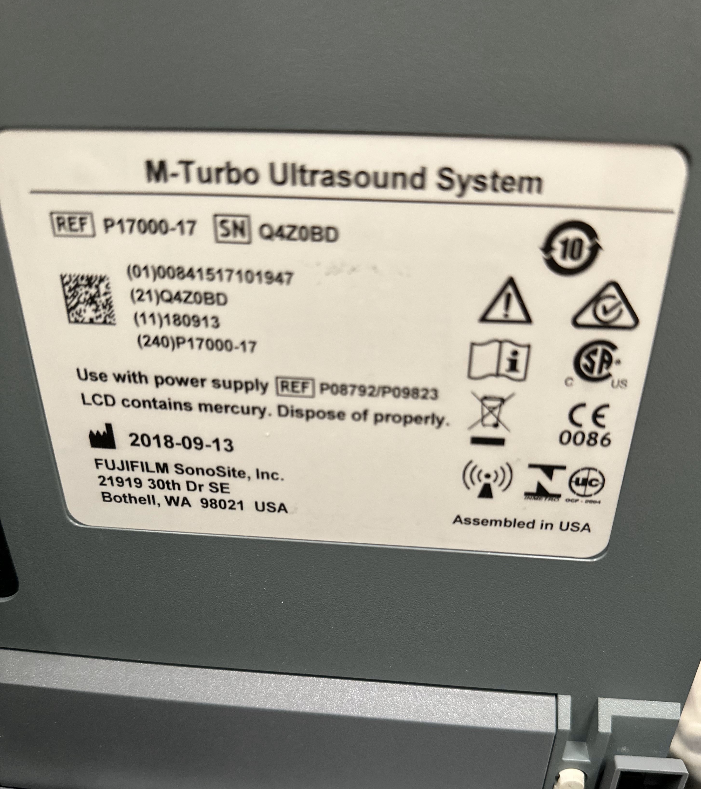 Sonosite M-Turbo Portable Ultrasound Image